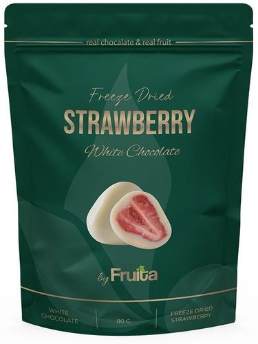 Fruita Freeze Dried Strawberry White Chocolate 80 g - Fruita Freeze Dried Strawberry White Chocolate 80 g