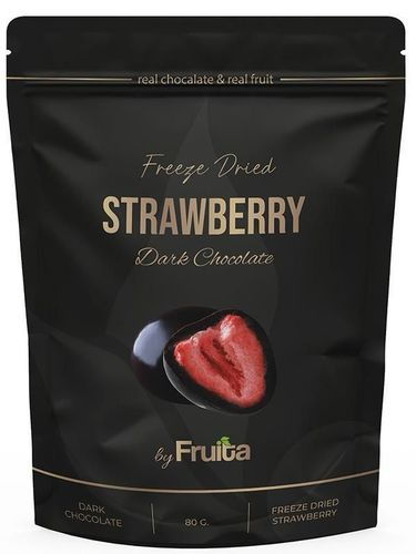 Fruita Freeze Dried Strawberry Dark Chocolate 80 g - Fruita Freeze Dried Strawberry Dark Chocolate 80 g