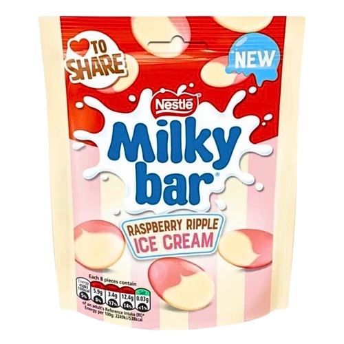 Nestle Milkybar Raspberry Ripple 86 g - Nestle Milkybar Raspberry Ripple 86 g