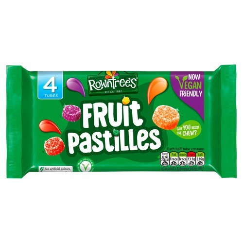 Rowntree's Fruit Pastilles Vegan 4 Tubes 164 g - Rowntree's Fruit Pastilles Vegan 4 Tubes 164 g