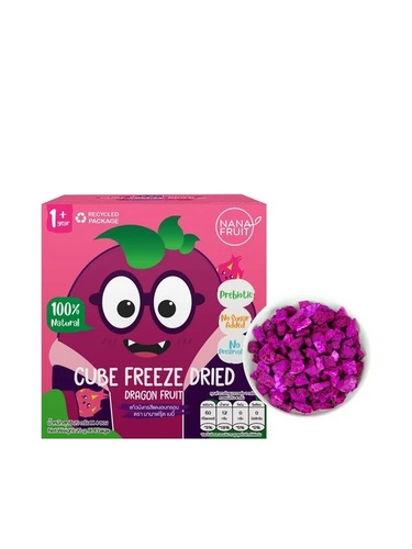 Nana Fruit‏ Cube Freeze Dried Dragon Fruit  20 g - Nana Fruit‏ Cube Freeze Dried Dragon Fruit  20 g