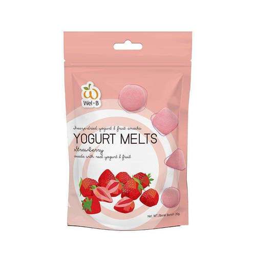 Wel-B Freeze Dried Strawberry Yogurt 20 g - Wel-B Freeze Dried Strawberry Yogurt 20 g