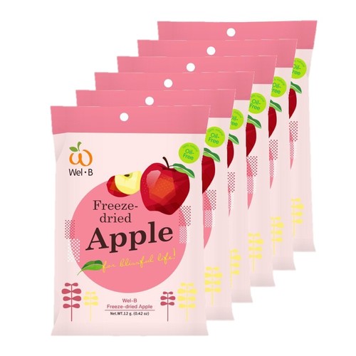 Wel-B Freeze Dried Apple 6 PCS X 12 g - Wel-B Freeze Dried Apple 6 PCS X 12 g