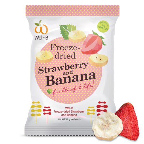 Wel-B Freeze Dried Strawberry & Banana 16 g - Wel-B Freeze Dried Strawberry & Banana 16 g