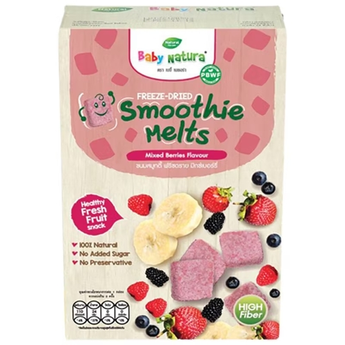 Baby Natura Freeze Dried Smoothie Melts Mixed Berries Flavour 21 g - Baby Natura Freeze Dried Smoothie Melts Mixed Berries Flavour 21 g