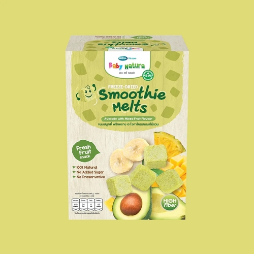 Baby Natura Freeze Dried Smoothie Melts Avocado With Mixed Fruit Flavour 21 g - Baby Natura Freeze Dried Smoothie Melts Avocado With Mixed Fruit Flavour 21 g