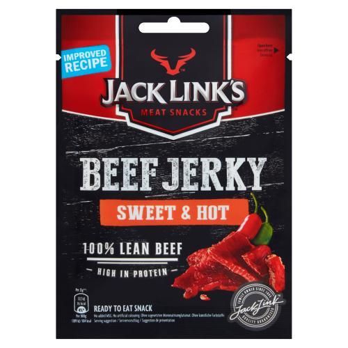 JACK LINKS BEEF JERKY SWEET & HOT FLAVOR 40 G - JACK LINKS BEEF JERKY SWEET & HOT FLAVOR 40 G