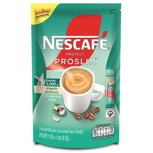 Nescafe Protect Proslim Coffee Mix Powder 4 PCS X 15 g - Nescafe Protect Proslim Coffee Mix Powder 4 PCS X 15 g