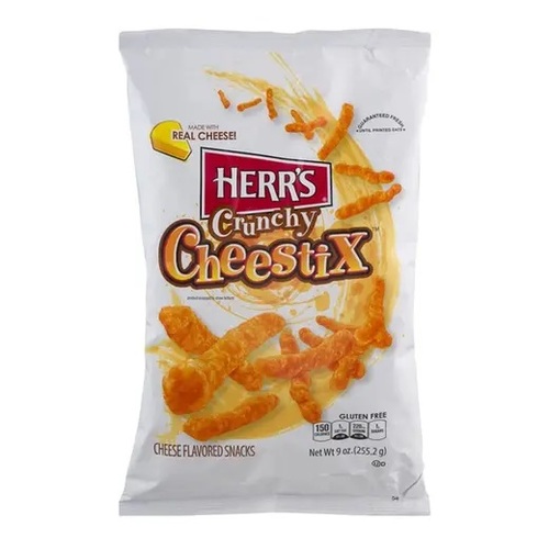 Herr's Crunchy Cheestix With Real Cheese Oven Baked 227 g - Herr's Crunchy Cheestix With Real Cheese Oven Baked 227 g