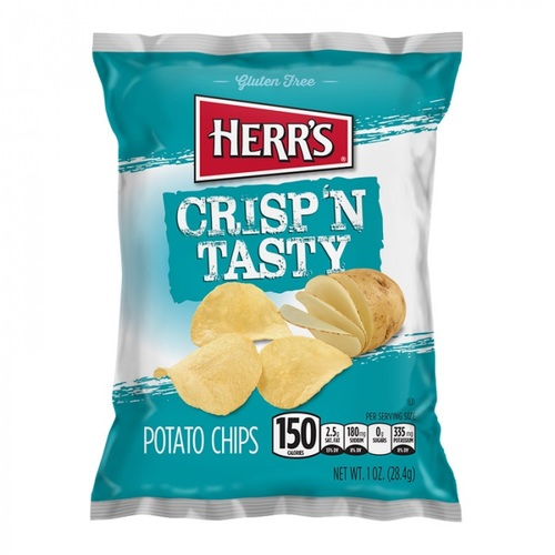 Herr's Potato Chips Regular Crisp N Tasty 28 g - Herr's Potato Chips Regular Crisp N Tasty 28 g