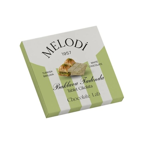 MELODI Baklava White Chocolate Tablet 60 g - MELODI Baklava White Chocolate Tablet 60 g