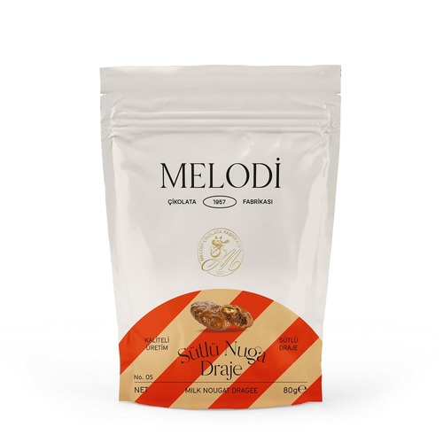 MELODI Milk Nougat Dragee 80 g - MELODI Milk Nougat Dragee 80 g