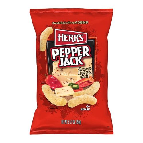 Herrs Pepper Jack Cheese Curls 156 g - Herrs Pepper Jack Cheese Curls 156 g