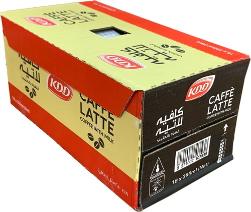 KDD Caffe Latte Coffee With Milk 18 PCS X 250 ml - KDD Caffe Latte Coffee With Milk 18 PCS X 250 ml