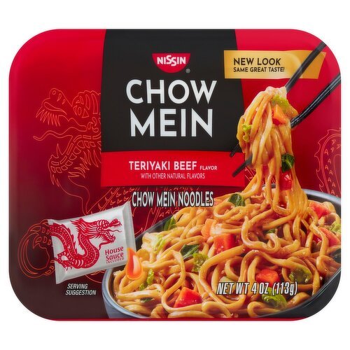 NISSIN CHOW MEIN Noodles Teriyaki Beef Flavor 113 g - NISSIN CHOW MEIN Noodles Teriyaki Beef Flavor 113 g