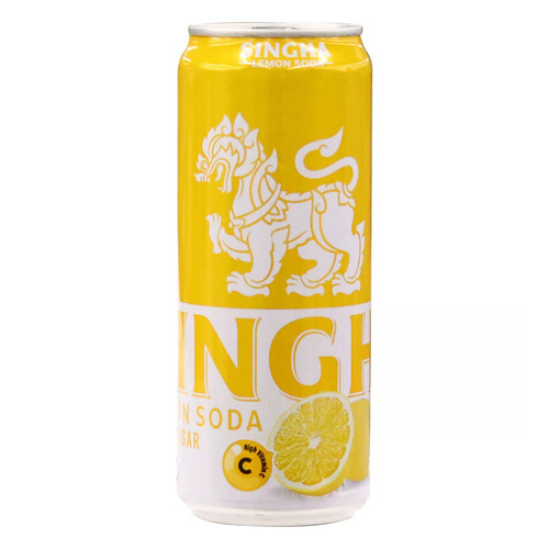 SINGHA LEMON SODA ZERO SUGAR 330 ML - SINGHA LEMON SODA ZERO SUGAR 330 ML