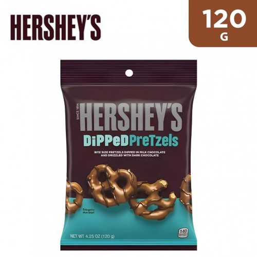 Hersheys Dipped Pretzels With Milk Chocolate 120 g - Hersheys Dipped Pretzels With Milk Chocolate 120 g