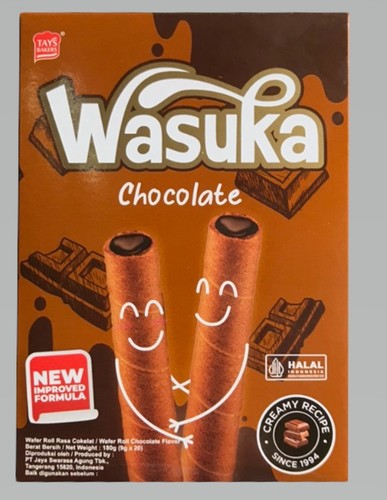 Wasuka Chocolate Wafer Roll 190 g - Wasuka Chocolate Wafer Roll 190 g