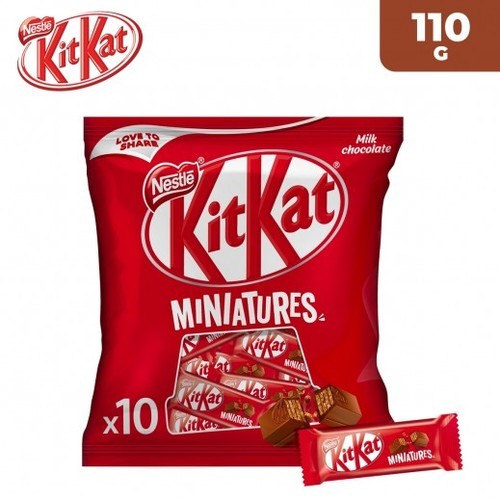 KitKat Miniatures Wafer Finger With Milk Chocolate 110 g - KitKat Miniatures Wafer Finger With Milk Chocolate 110 g