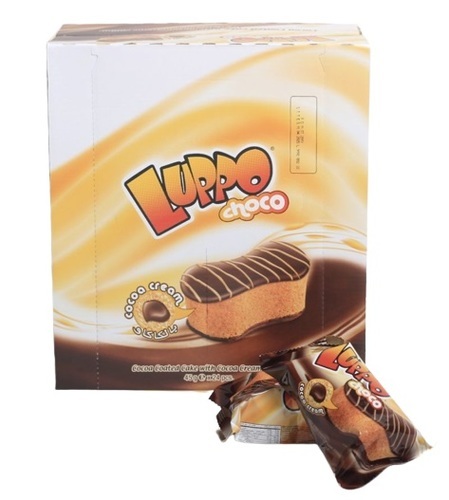 Luppo Choco Coated Cake With Cocoa Cream Filling 24 PCS X 40 g - Luppo Choco Coated Cake With Cocoa Cream Filling 24 PCS X 40 g