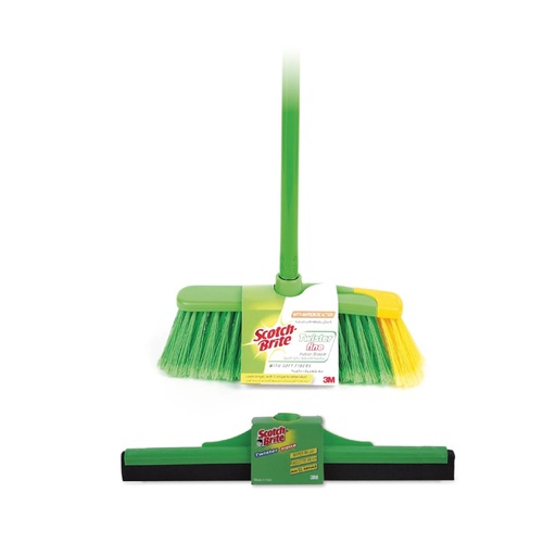 Scotch Brite Indoor Broom + Wiper + Handle - Scotch Brite Indoor Broom + Wiper + Handle