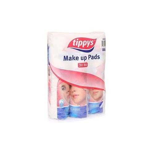 Tippys Classic Make Up Pads (Pack of 3) X 80 Pcs - Tippys Classic Make Up Pads (Pack of 3) X 80 Pcs