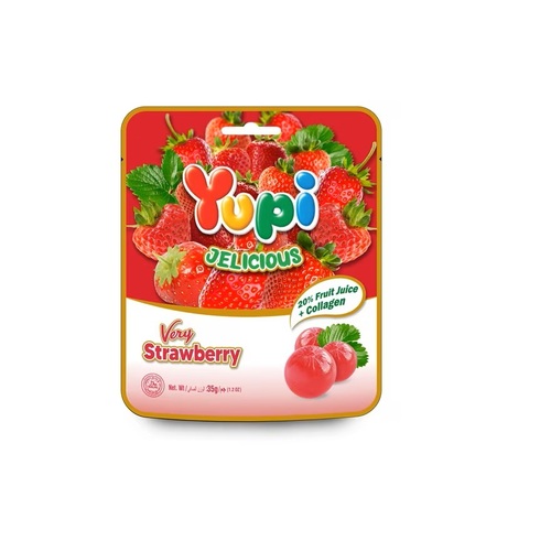 Jelly Yupi Jelicious Strawberry 35 g - Jelly Yupi Jelicious Strawberry 35 g