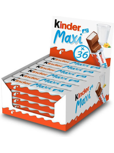 Kinder Maxi 36 PCS X 21 g - Kinder Maxi 36 PCS X 21 g