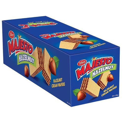 Tiffany Majesto Hazelnut Cream Wafers 24 PCS X 25 g - Tiffany Majesto Hazelnut Cream Wafers 24 PCS X 25 g