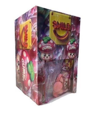 Smile Mushroom Gummy Candy 24 Pcs X 18 g - Smile Mushroom Gummy Candy 24 Pcs X 18 g