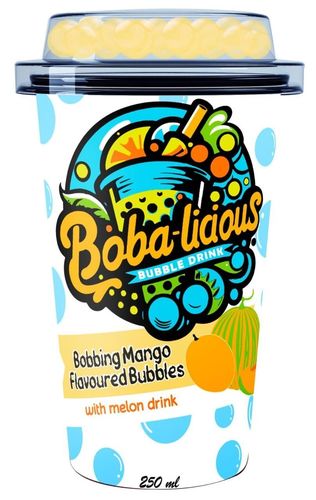 Bobalicious Mango Melon Bubble Drink 250 ml - Bobalicious Mango Melon Bubble Drink 250 ml