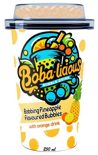 Bobalicious Pineapple Orange Bubble Drink 250 ml - Bobalicious Pineapple Orange Bubble Drink 250 ml