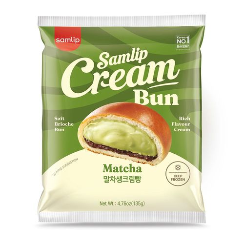 Samlip Cream Bun Matcha 135 g - Samlip Cream Bun Matcha 135 g