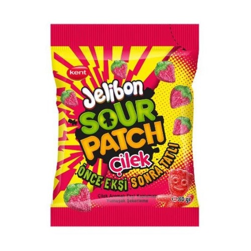 Kent Jelibon Sour Patch Strawberry 80 g - Kent Jelibon Sour Patch Strawberry 80 g