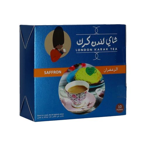 شاي لندن كرك بالزعفران 10 اظرف 200 غم - شاي لندن كرك بالزعفران 10 اظرف 200 غم