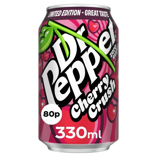 Dr Pepper Cherry Crush Zero Sugar UK 330 ml - Dr Pepper Cherry Crush Zero Sugar UK 330 ml