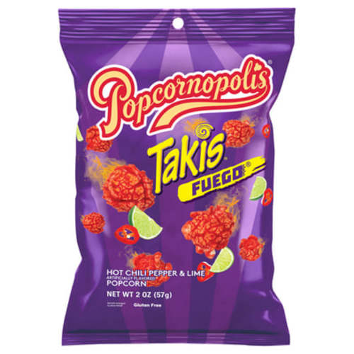 Popcornopolis Takis Fuego Popcorn Hot Chili Pepper lime 57 g - Popcornopolis Takis Fuego Popcorn Hot Chili Pepper lime 57 g