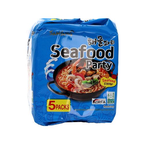 Samyang Seafood Party Ramen 5 Pcs x 125 g - Samyang Seafood Party Ramen 5 Pcs x 125 g