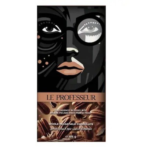 Le Professeur Whole Pecan Milk Chocolate 105 g - Le Professeur Whole Pecan Milk Chocolate 105 g