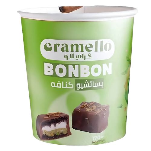 Caramello Ice Cream Ice Fro Bon Bon Pistachio Kunafa Flavor 140 ml - Caramello Ice Cream Ice Fro Bon Bon Pistachio Kunafa Flavor 140 ml