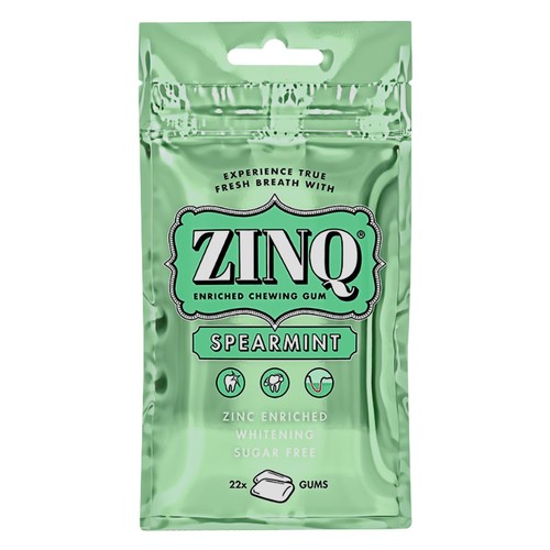 ZINQ Spearmint Chewing Gum 22 Gums - ZINQ Spearmint Chewing Gum 22 Gums