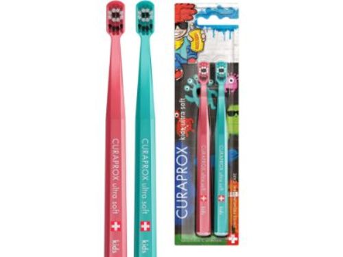 CURAPROX 2 PCS Kids Toothbrush ULTRA SOFT Grafiti Edition - CURAPROX 2 PCS Kids Toothbrush ULTRA SOFT Grafiti Edition