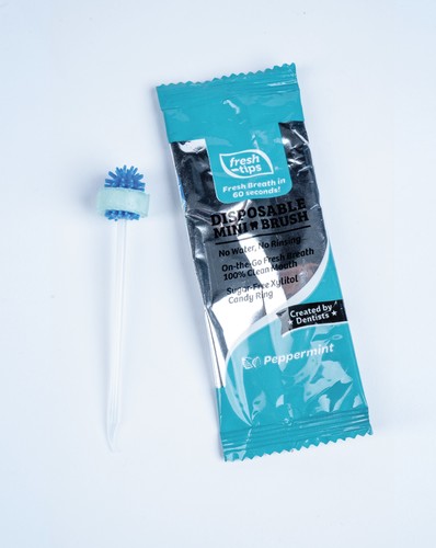 Fresh Tips Disposable Mini Brush Peppermint - Fresh Tips Disposable Mini Brush Peppermint