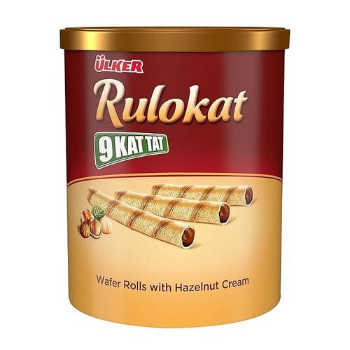 Ulker Rulokat Hazelnut Cream Wafer Rolls Tin 170 g - Ulker Rulokat Hazelnut Cream Wafer Rolls Tin 170 g