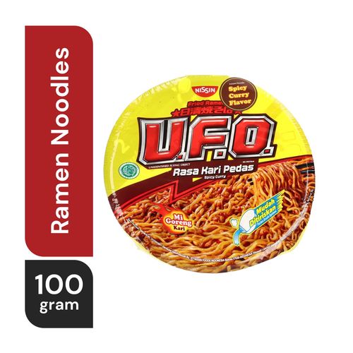 Nissin Ufo Spicy Curry Ramen Noodles 100 g - Nissin Ufo Spicy Curry Ramen Noodles 100 g