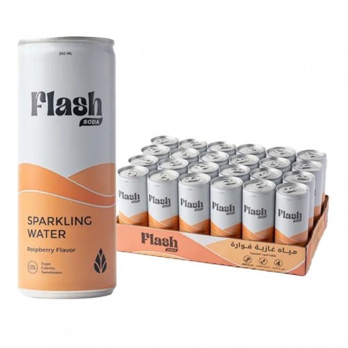 Flash Raspberry Soda Sparkling Water 24 Pcs X 250 ml - Flash Raspberry Soda Sparkling Water 24 Pcs X 250 ml