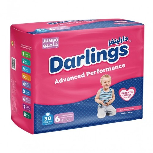 Darlings Jumbo 6 Extra Maxi Plus 30 Diapers - Darlings Jumbo 6 Extra Maxi Plus 30 Diapers