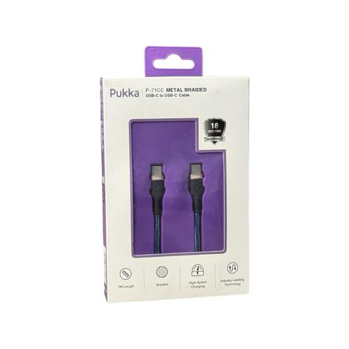 Pukka P-71CC Metal Braided USB-C To USB-C Cable - Pukka P-71CC Metal Braided USB-C To USB-C Cable