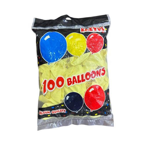 KAIYUE 100 Balloons Helium Quality Yellow Color - KAIYUE 100 Balloons Helium Quality Yellow Color