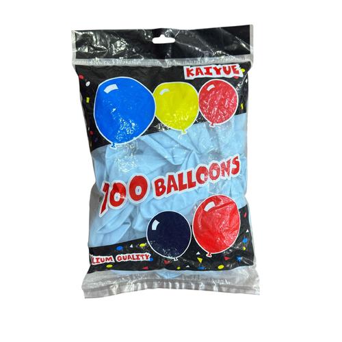 KAIYUE 100 Balloons Helium Quality Light Blue Color - KAIYUE 100 Balloons Helium Quality Light Blue Color